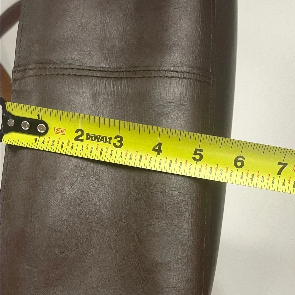 Naturally Yours Brown vintage Leather Briefcase with long adjustable strap